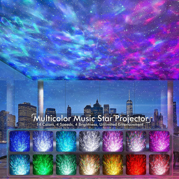 Star Projector, Rossetta Galaxy Projector For Bedroom, Remote Control & White Noise Bluetooth Speaker, 14 Colors Led Night Lights For Kids Room, Adult