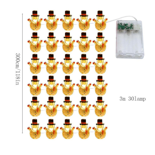 Christmas Decoration Lights Snowman Santa Claus Decoration Light String Led Copper Wire Light String