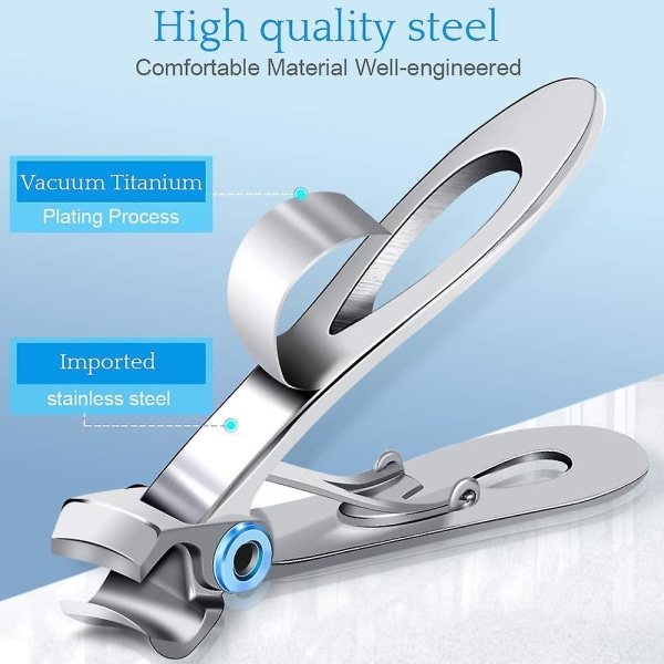 Nail Clippers For Thick Nails, 15mm Toenail Large Clippers , Silver Silver
