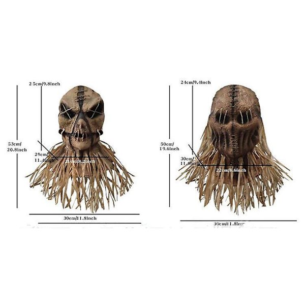 Scarecrow Mask Halloween Vivid Mask Headgear Funny Props Horror Masquerade Scarecrow Mask Cosplay Party Props Stitch Mask B