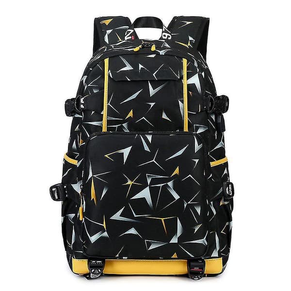 Waterproof Canvas Laptop Backpack With Usb Yellow