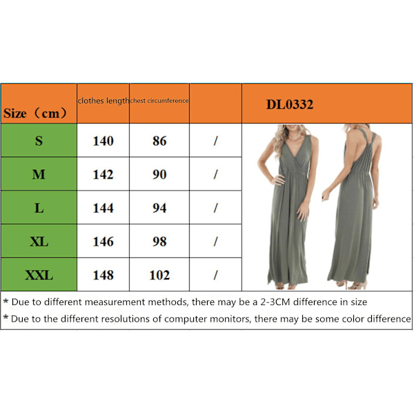 Ladies Sleeveless Deep V-neck Loose Solid Color Long Casual Backless Dress Wine Red M