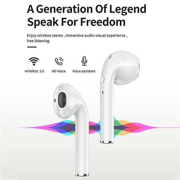 Bt 5.0 Trådløse Hodetelefoner Hifi In-ear Ørepropper Telefonsamtale Svar For Sport Spill Black