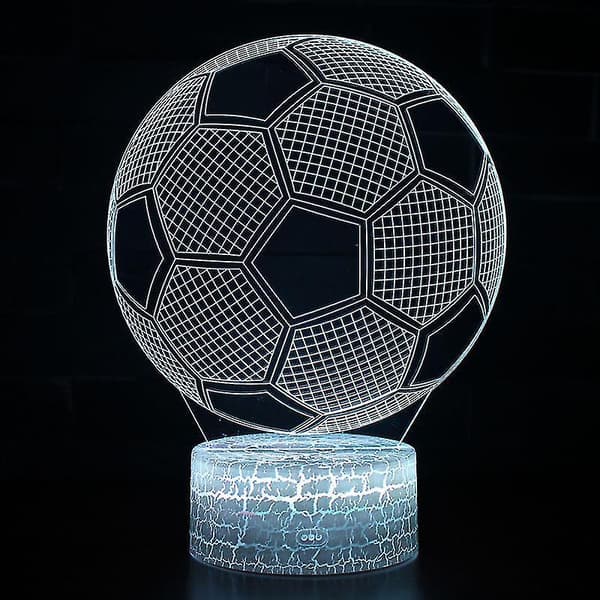Fodbold 3D LED Fodbold Natlampe 7 Farver Skiftende Gave