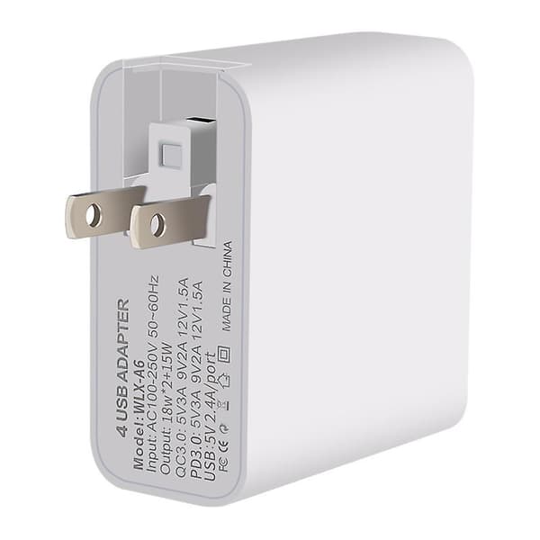 4 Porte Pd+qc3.0 Adapter Usb Output Bærbar Hurtig Opladning 51w Adapter EU Plug