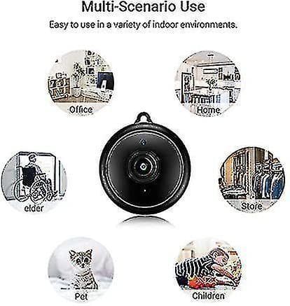 V380 Trådløst Wifi Mini Kamera 1080p Nattesyn Smart Ip Kamera (sort)