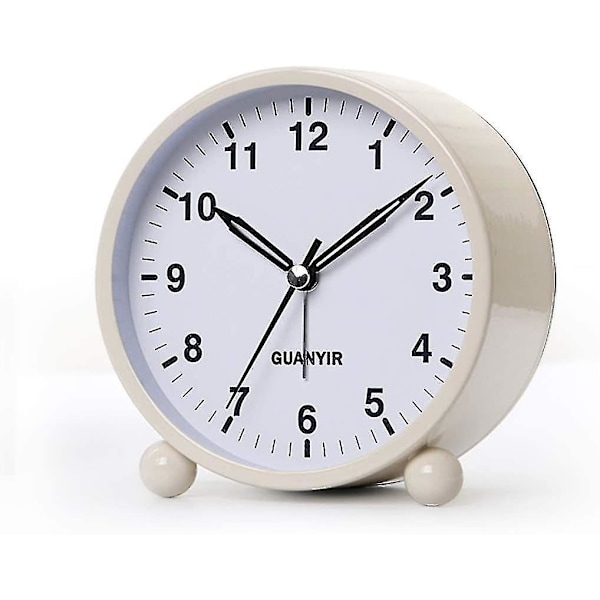 Alarm Clock, 4 Inch Bedside Table Alarm Clock