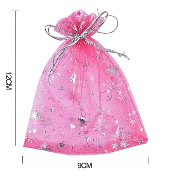 50pcs Christmas Drawstring Gift Bags Transparent Xmas Stocking Bags For Candy Cookie Chocolate Cyan