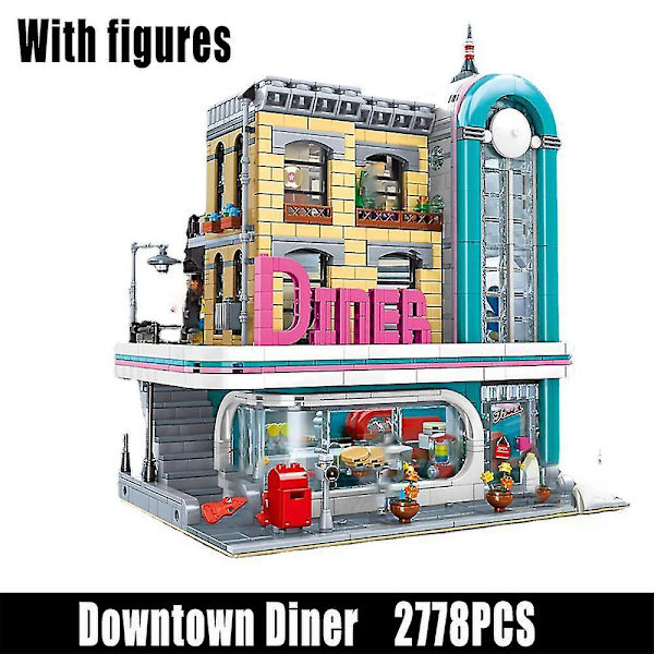 Palace Cinema City Streetview Modulære Byggeklodser med 6 Figurer Kompatible 10232 Legetøj Fødselsdags Julegave 2778 stk