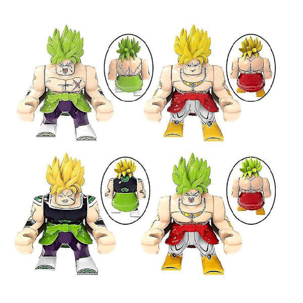 4 stk. Dragon Ball Broli Broli Drenge Samlede Byggeklodser Minifigur Børnelegetøj