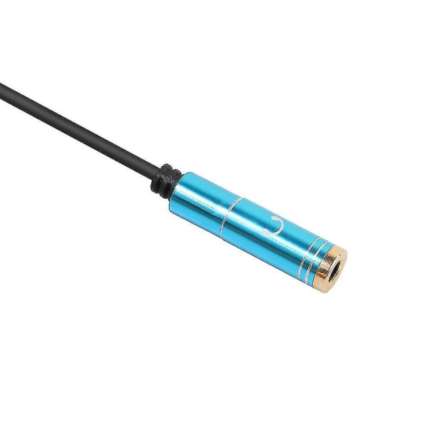 3,5 mm Øretelefon Mikrofon Audio Splitter Aux Forlænger Adapter Kabel Til PC Mikrofon Blue