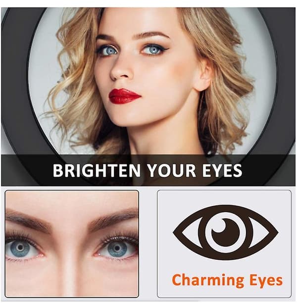 26cm Photo Ringlight Led Selfie Ring Light Phone Remote Control Lamp Photography Lighting Silver