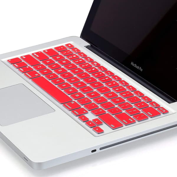 Macbook Keyboard Cover Compatible With Older Version Macbook Pro 13, 15, 17 Inch Red