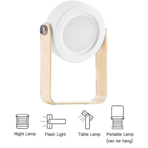 Led Portable Table Lamp,4000mah Rechargeable Battery Lamp With Usb White