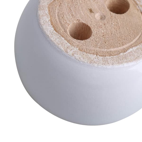 4 stk. 50 mm Højde Hvide Eukalyptus Træ Runde Bolle Møbelfødder Sofa Skab