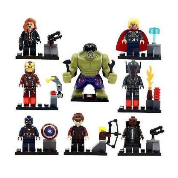8 stk. Avengers Hulk Minifigurer Byggeklodser Legetøj