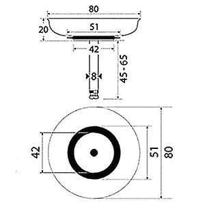 Fong Universal Basket Strainer 7.6 Cm (80 Mm), For Sink With Offset Control / Stainless Steel