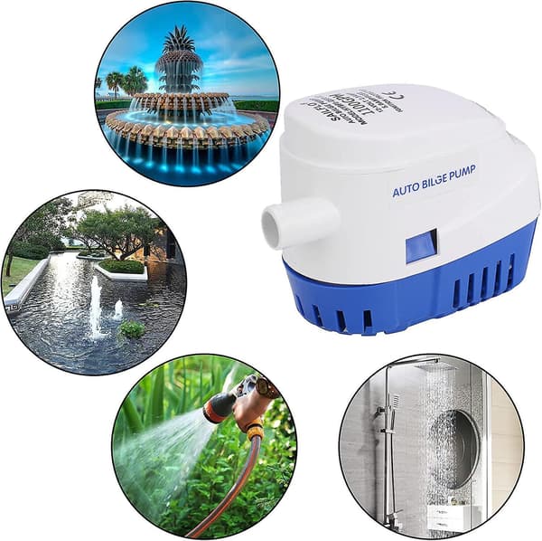 Marine All-in-one Automatic Submersible Bilge Pump 750gph