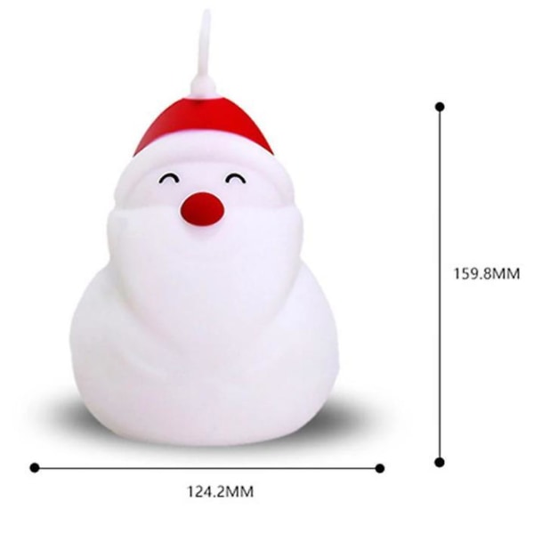 Julenissen LED Nattlampe USB-ladet Fjernstyrt LED Nattlys