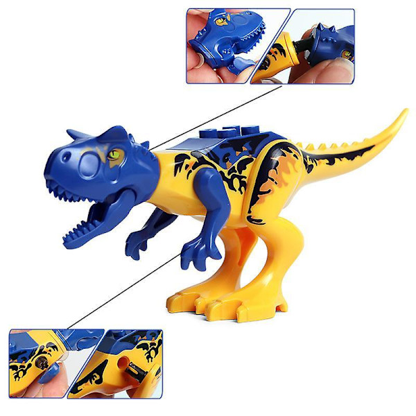 Jurassic Dinosaur Assembling Building Blocks 8 Children's Educational And Inserting Dinosaur Toys