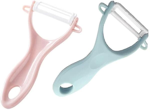 Fruit Peeler, Ceramic Peeler, Ceramic Blade Peelers For Fruit, Potatoes, Sharp Vegetables, Set Of 2-pink / Blue