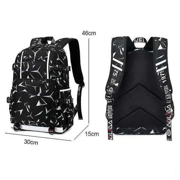 Waterproof Canvas Laptop Backpack With Usb White