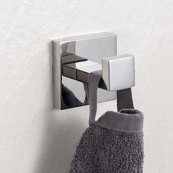 Bathroom Square Towel Hook High-end Matte Black Finish Coat Hat Hook Mirror light