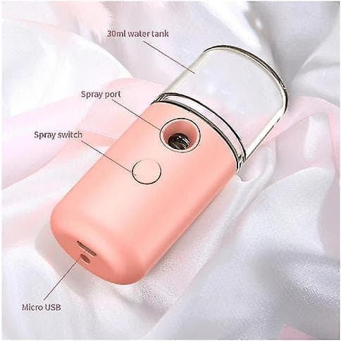 Mini Nano Mist Spray Luftfukter Mini Bærbar USB Vannpåfyllingsspray Macaron Pink