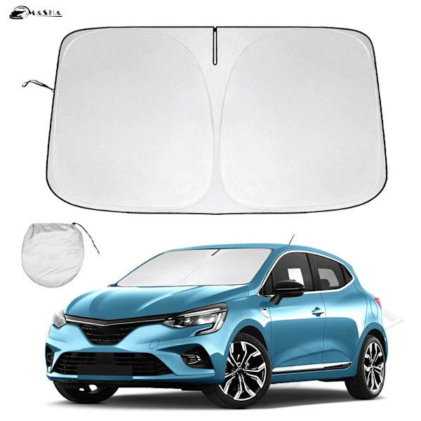Solskydd för vindruta till Renault Clio 2 3 4 5 2012-2022 2023 Bil Solskydd Vikbart Solskydd Skyddar mot UV-strålar - för Clio