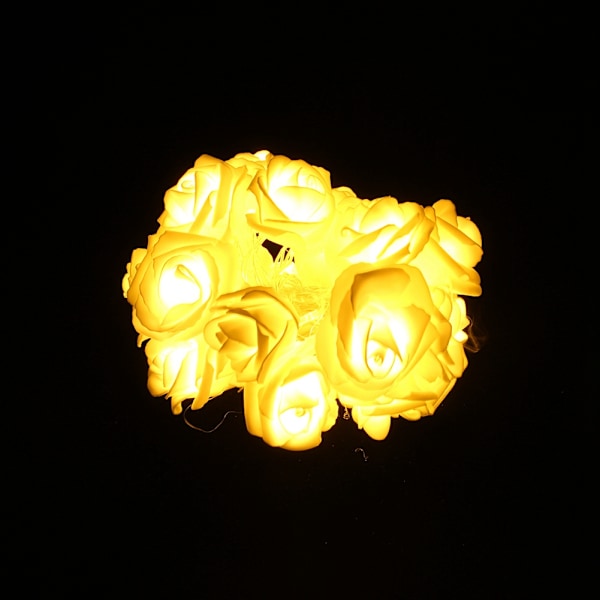 LED-ruusu-valoketju - Paristoilla toimiva valoketju häihin, juhliin, jouluun, makuuhuoneisiin ja puutarhoihin