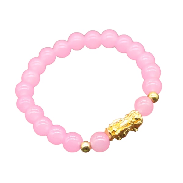 Perle Armbånd Enkelt Match Fin Utførelse Stilig Smykke Armbånd for Meditasjon Gave Rosa Pink