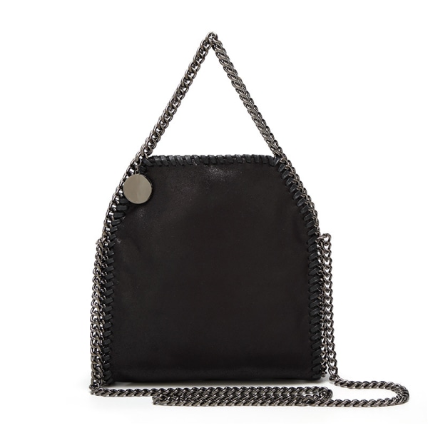 Crossbody-väskor för kvinnor Mode Axelväska Kedjeväskor Mode Portable Chain Woven Handbags Z black