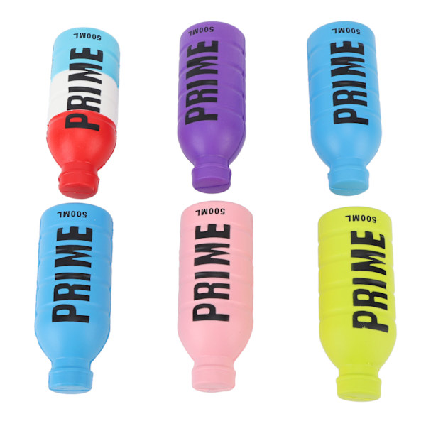 6-pak Fargerike Klemflasker PU Skum Fidget Leke - Stressavlastende Myke Elastiske Drikkflasker Stressballer 6pcs