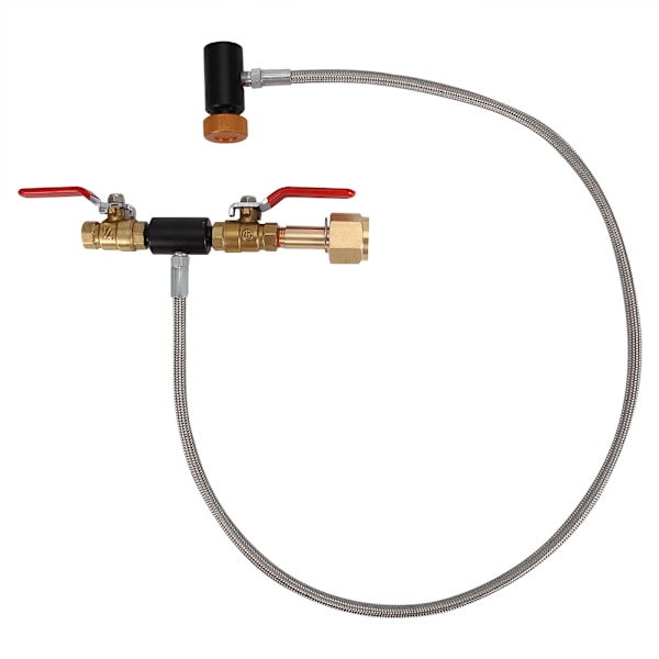 CGA-320 CO2-sylinder påfyllingsadapter med 36\" slange for brusflaskefylling - Inkluderer ikke måler