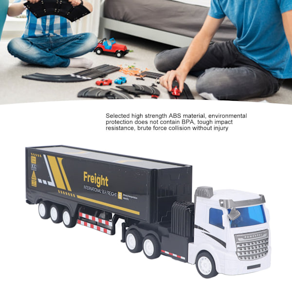 Analog RC Flatbed Truck og Trailer med Lyd og Lys - Perfekt for Gutter og Barn