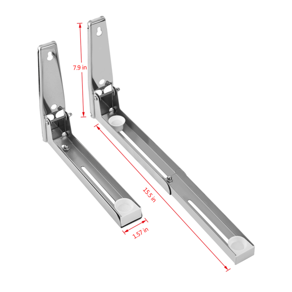 【Lixiang Store】 2x köksfäste för mikrovågsugn i rostfritt stål Robust hopfällbar stretchhylla för väggfäste
