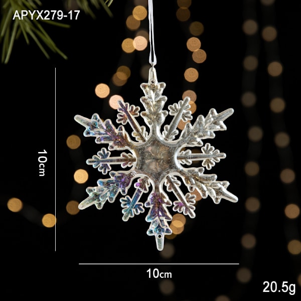 Colorful Transparent Ice Crystal Acrylic Christmas Tree Ornaments GS-01