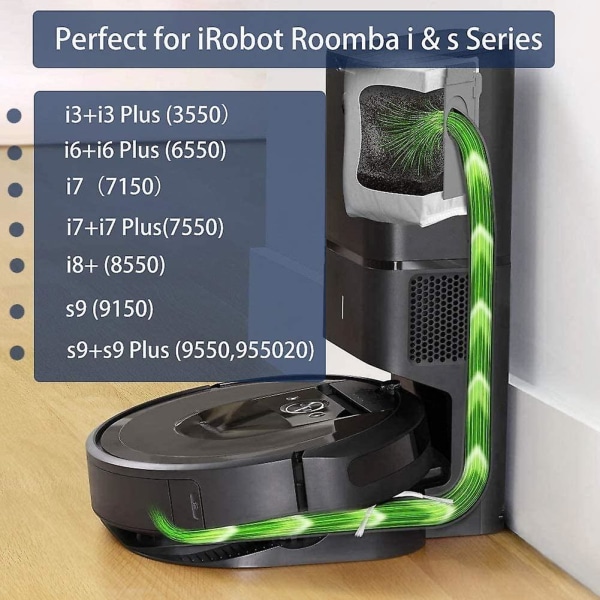 12 pakkausta tyhjiöpusseja Irobot Roomba I & S -sarjaan