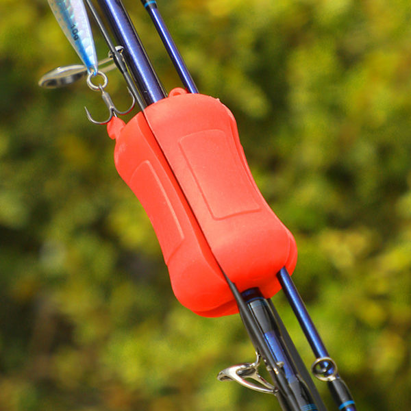Fiskestang Fastgjøring Ballestropp - Inntrekkbar Stang Holder Klips for Båt Fiskeutstyr (Rød) Red