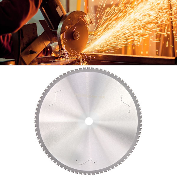 Højhastighedsstål Cirkelsavblad til Metal Skæring - 80 Tænder, Dimensioner: 355 x 2,6 x 2,0 x 25,4 mm 80T