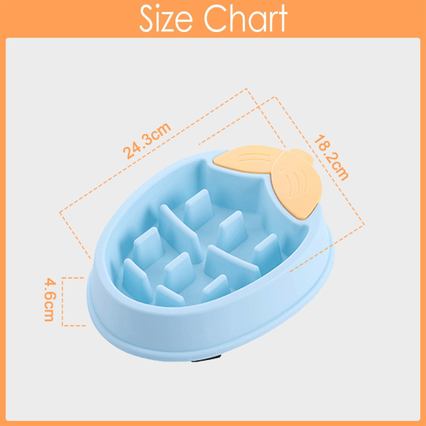 Koiran kissan hidas syöttökulho pentujen hidas syöttökulho kuivalle märkäraakalle blue