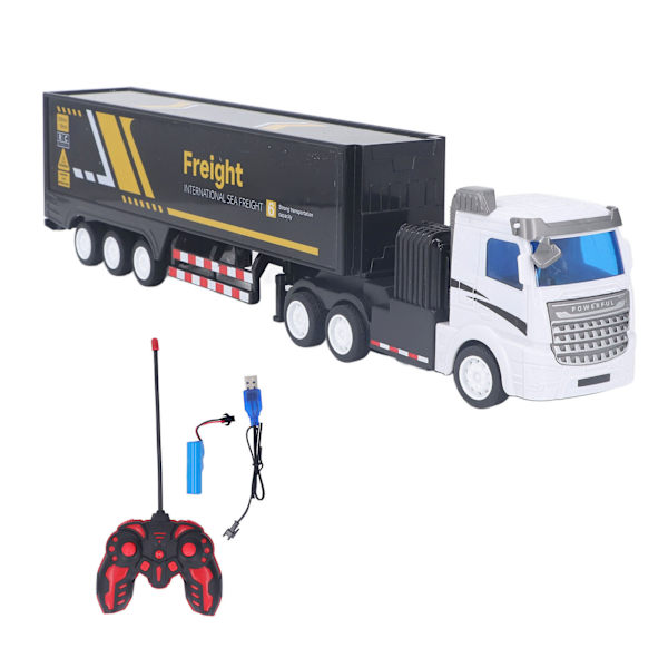 Analog RC Flatbed Truck og Trailer med Lyd og Lys - Perfekt for Gutter og Barn