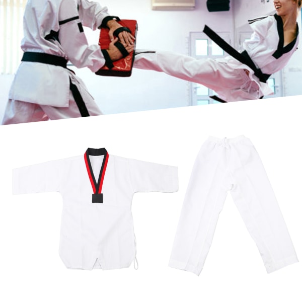 Taekwondo-asu Puuvilla Taekwondo-harjoitusasu potkunyrkkeilyyn Kamppailulajeissa Raidallinen malli XL XL