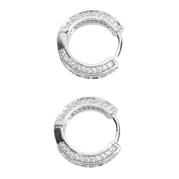 Snygga Minimalistiska Små Högörhängen i Silver med Zirkonia för Kvinnor