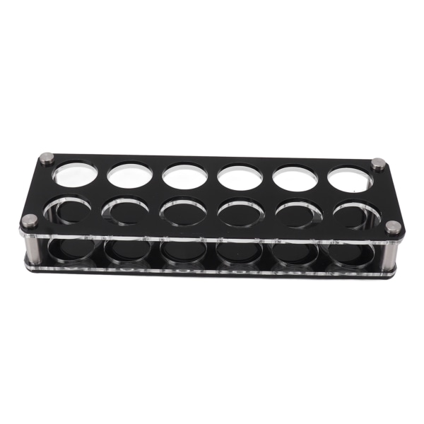 Akryl Vinboksutstilling - Slagfast Dekorativ Holder for Hjemmebar med 2x6 Konfigurasjon og 12-Kopps Kombinasjonsholder Black