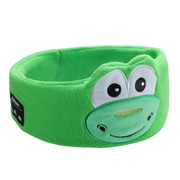 Bluetooth -kuuloke barn tecknad djurdesign sömnögonmask green