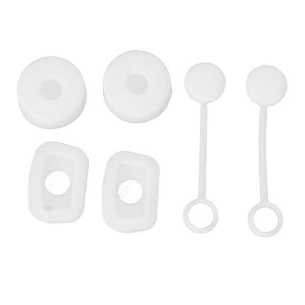 6 st Silikon Mugg-Sugrörstopp - Återanvändbara Läcksäkra Skydd för Kvadratiska och Runda Sugrör - Transparent Spillstopp Set Transparent 6PCS