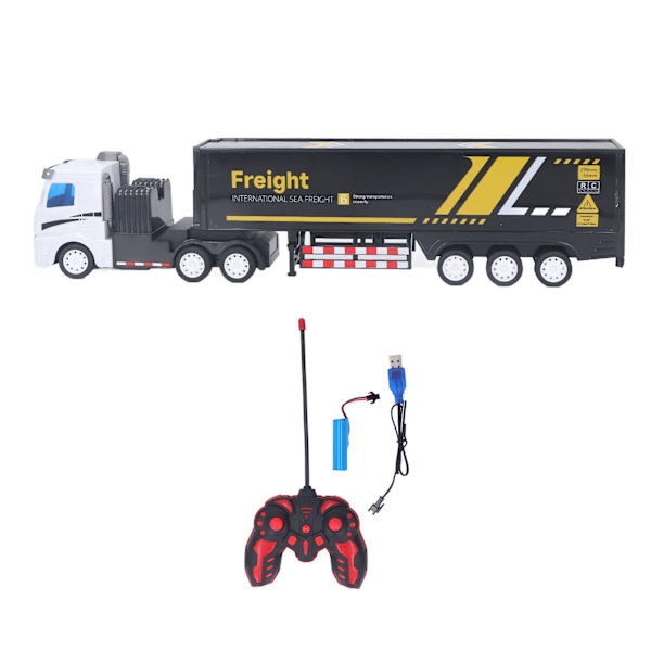 Analog RC Flatbed Truck og Trailer med Lyd og Lys - Perfekt for Gutter og Barn