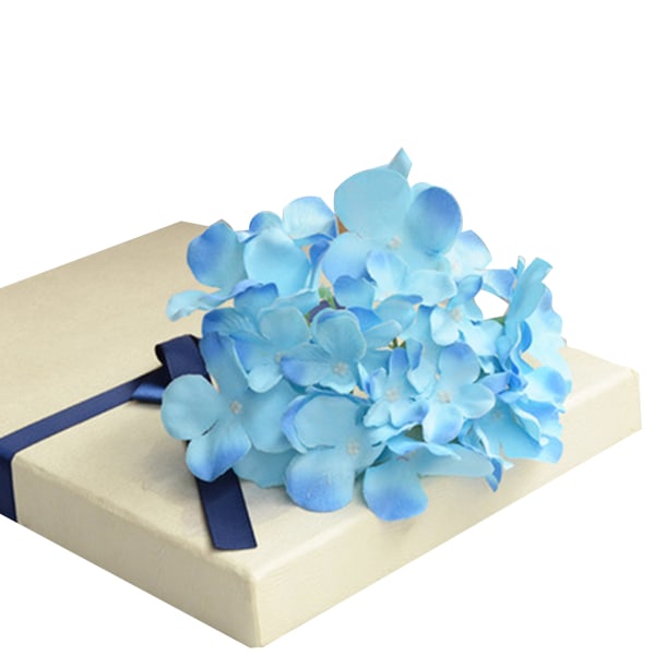 Sinisen hortensian silkkikukka taivutettava, pestävä ja puhdistettava hääkimppuihin tee-se-itse a