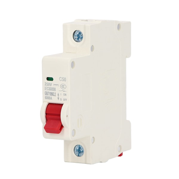 DC Miniatyrbrytare 1P Solcells-PV-System Isolator 50A DIN-Skena Monterad DC250V 6000A Segmentkapacitet DZ47-63Z C50
